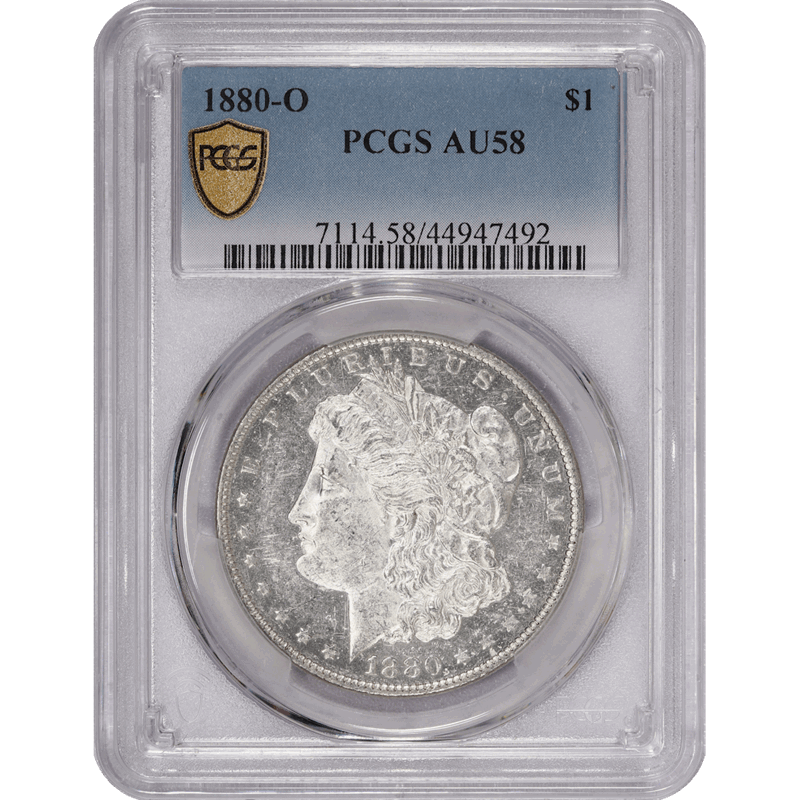 1880-O $1 Morgan Silver Dollar - STRONG LUSTER - PCGS AU58