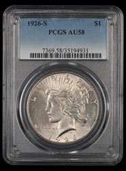 1926 S $1 PCGS AU58 58