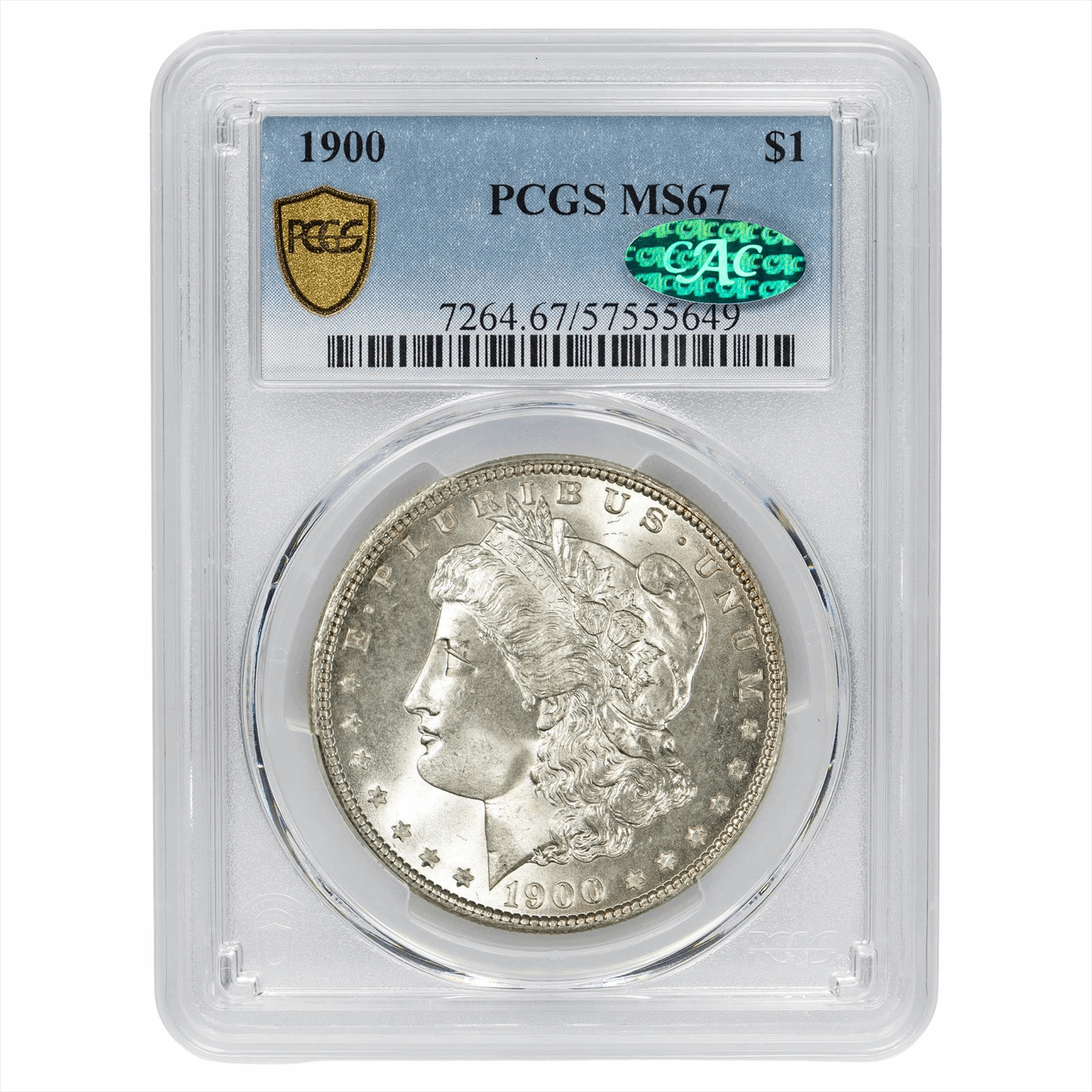 1900 Morgan Silver Dollar $1 PCGS MS 67 CAC - Conditionally Scarce