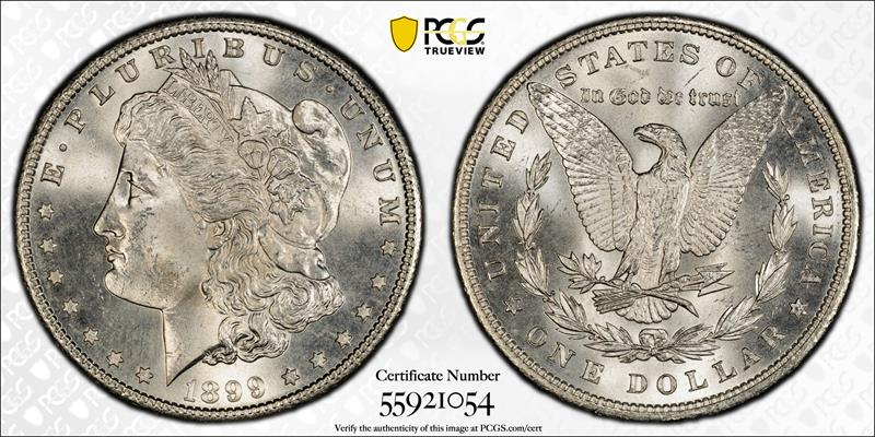 1899 $1 PCGS MS 65 CAC