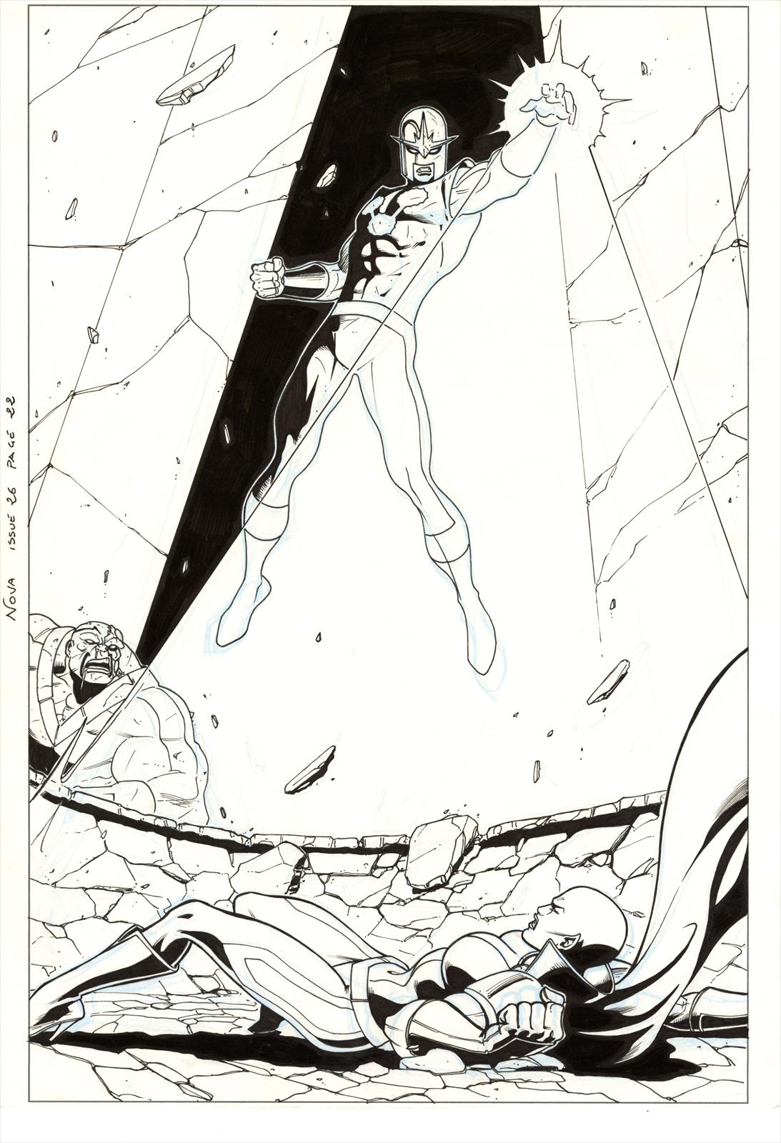 Nova #26 Page 22 Artist:  Andrea DiVito (Penciller) ,  Andrea DiVito (Inker) Media Type: Pen and Ink Art Type: Interior Page 