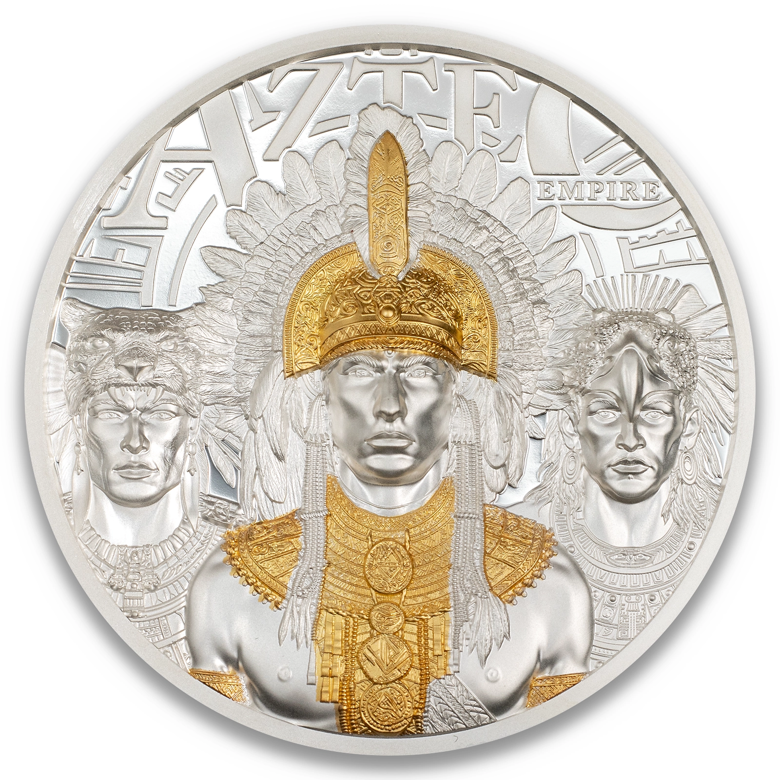 2025 Cook Islands Aztec Empire 3oz Silver Coin Ultra High Relief