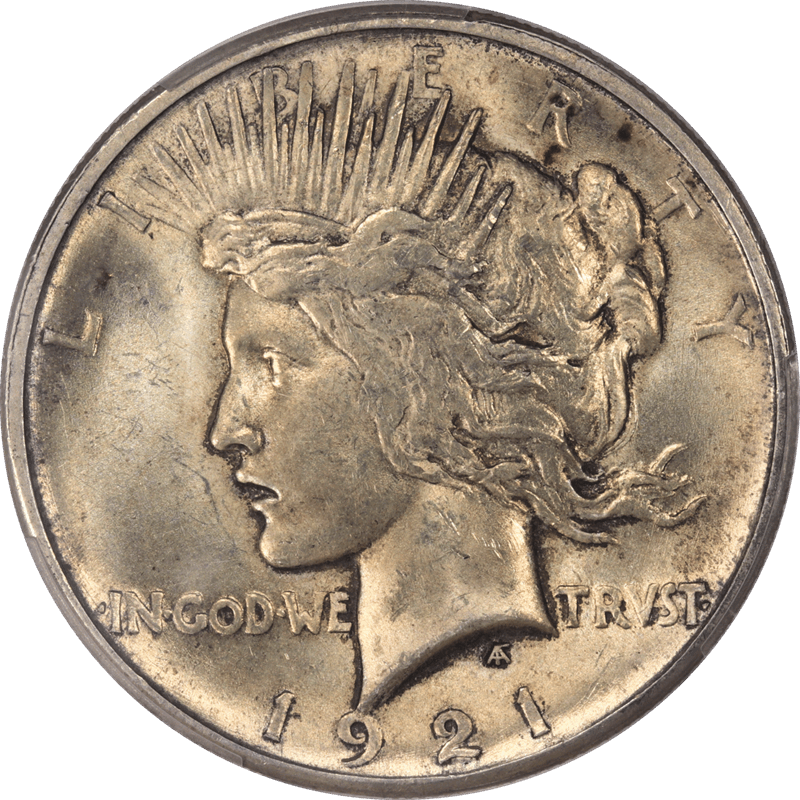 1921 Peace Silver Dollar $1 PCGS MS62 