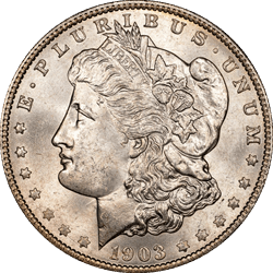 1903-O $1 CACG MS 65