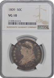 1809 Capped Bust Half Dollar NGC VG-10