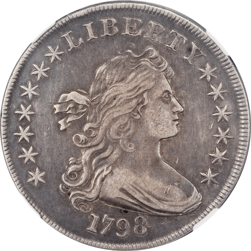 1798 Draped Bust Large Eagle Dollar $1 NGC XF 40 A Nice Sharp Example