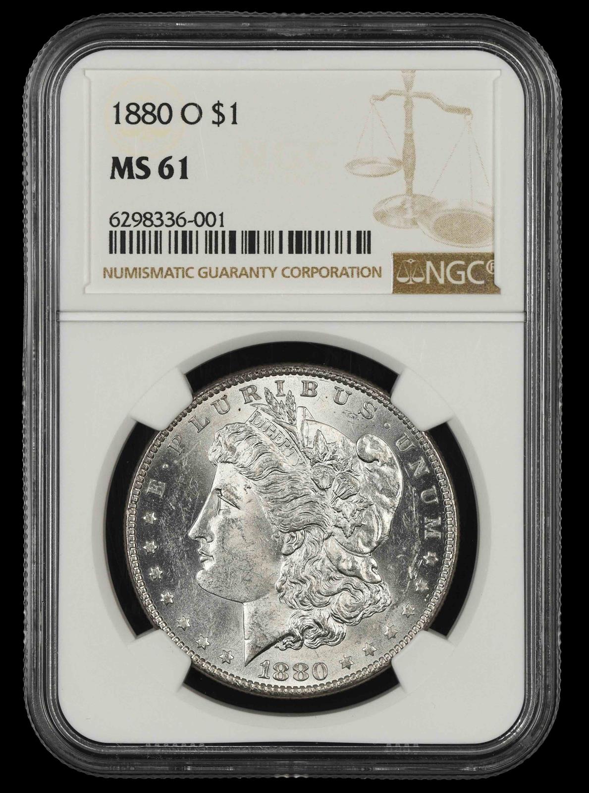1880 O $1 NGC MS 61