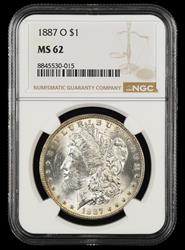 1887 O $1 NGC MS62