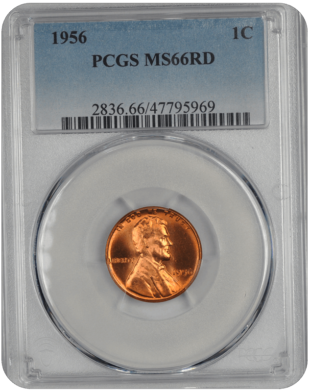 1956 Lincoln PCGS RD 66