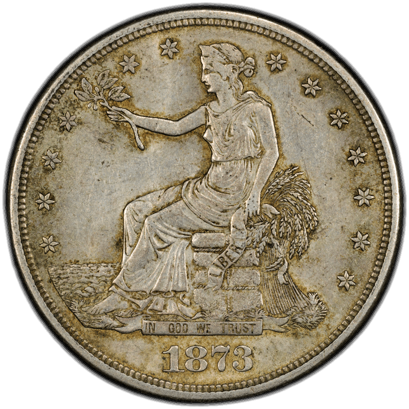 1873-S T$1 PCGS AU 58 CAC