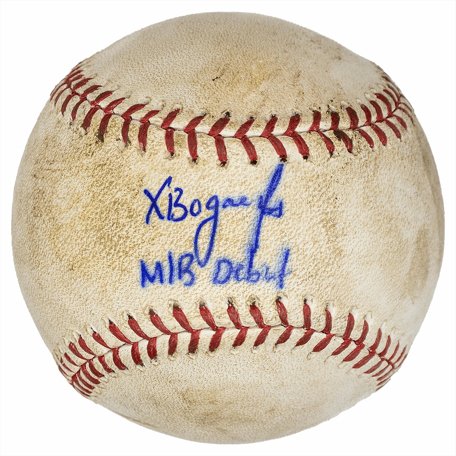 Xander Bogaerts Autographed Game-Used Baseball MLB Debut Inscribed / Certified 