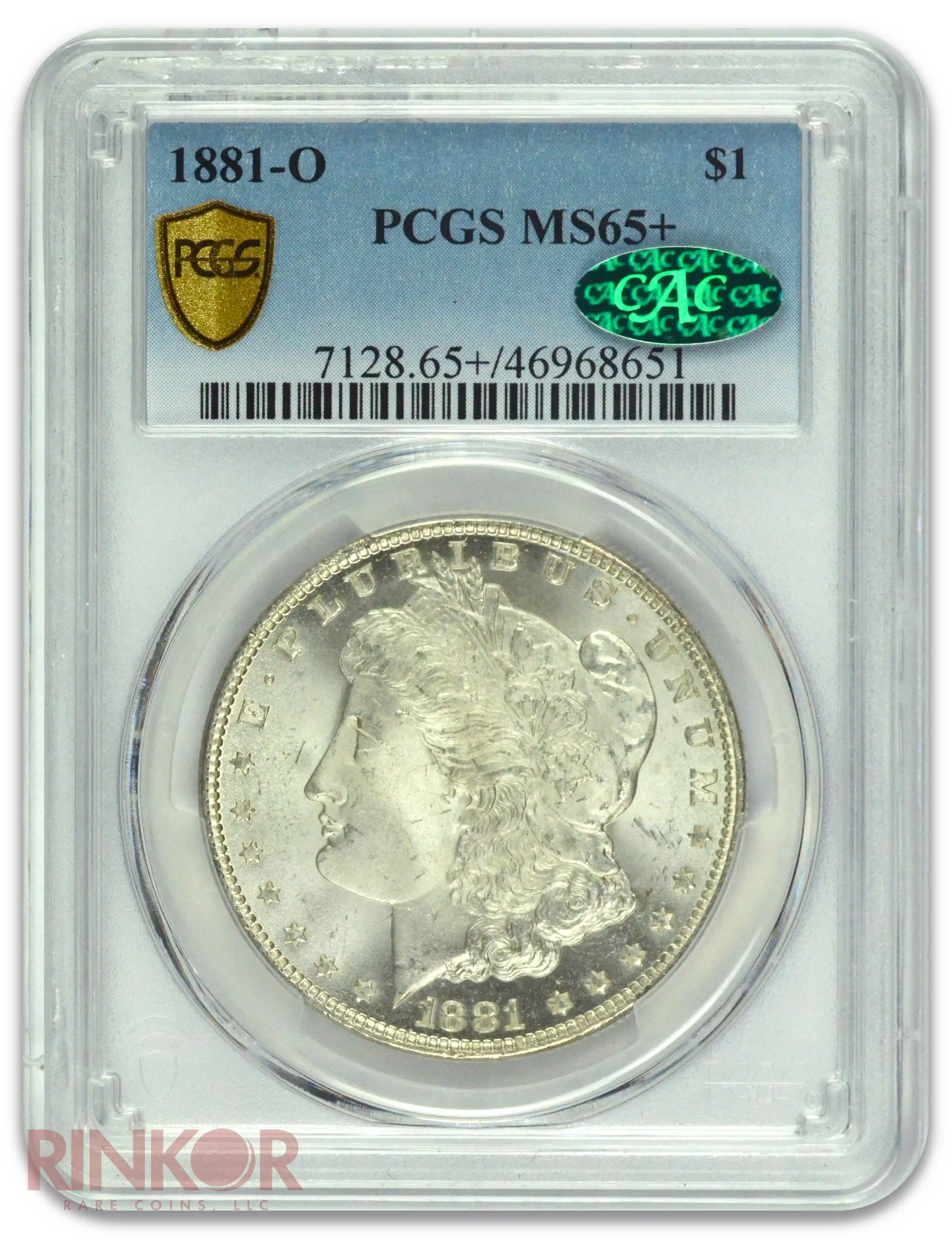 1881-O $1 Morgan Dollar PCGS MS 65+ CAC