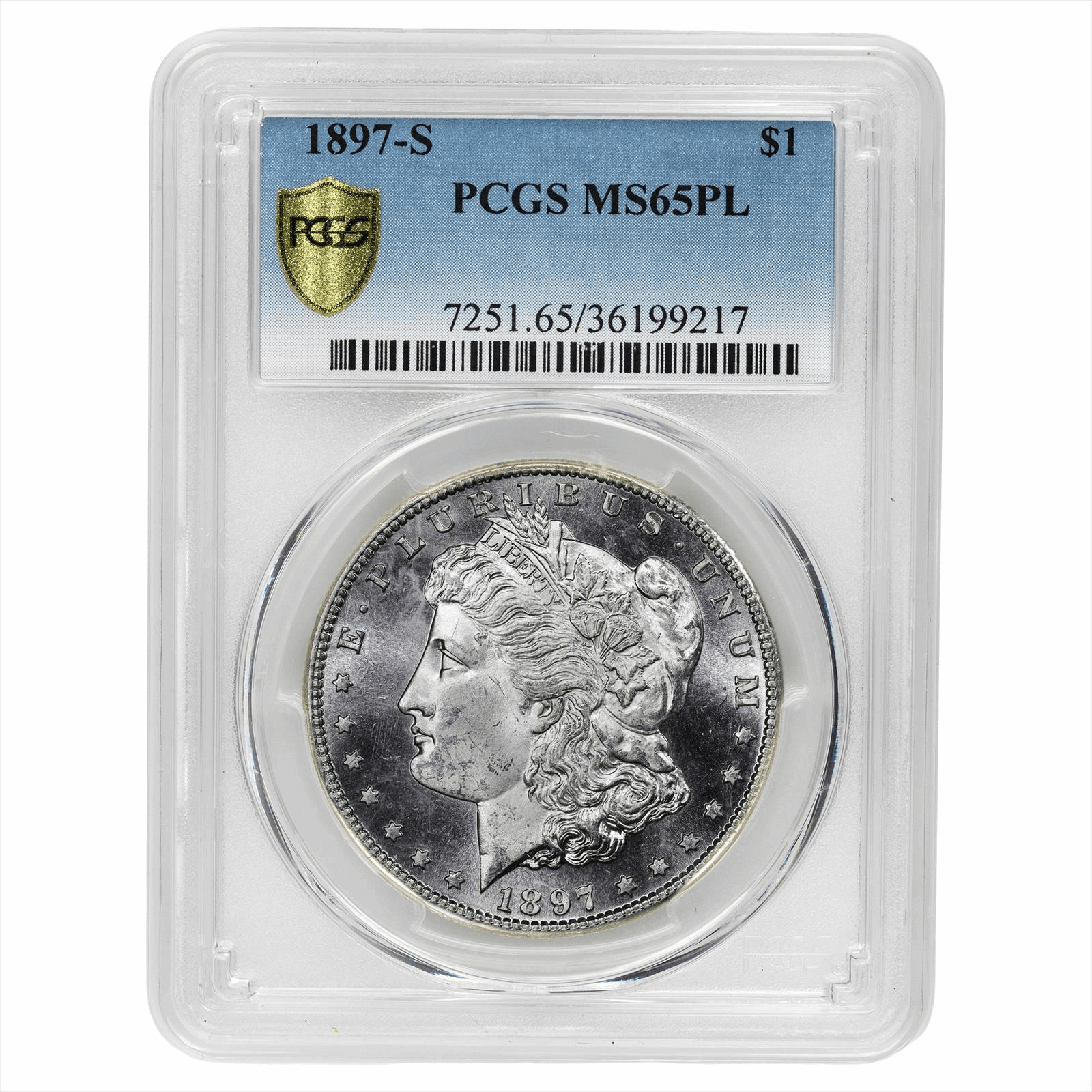 1897-S Morgan Dollar $1 PCGS MS 65 PL