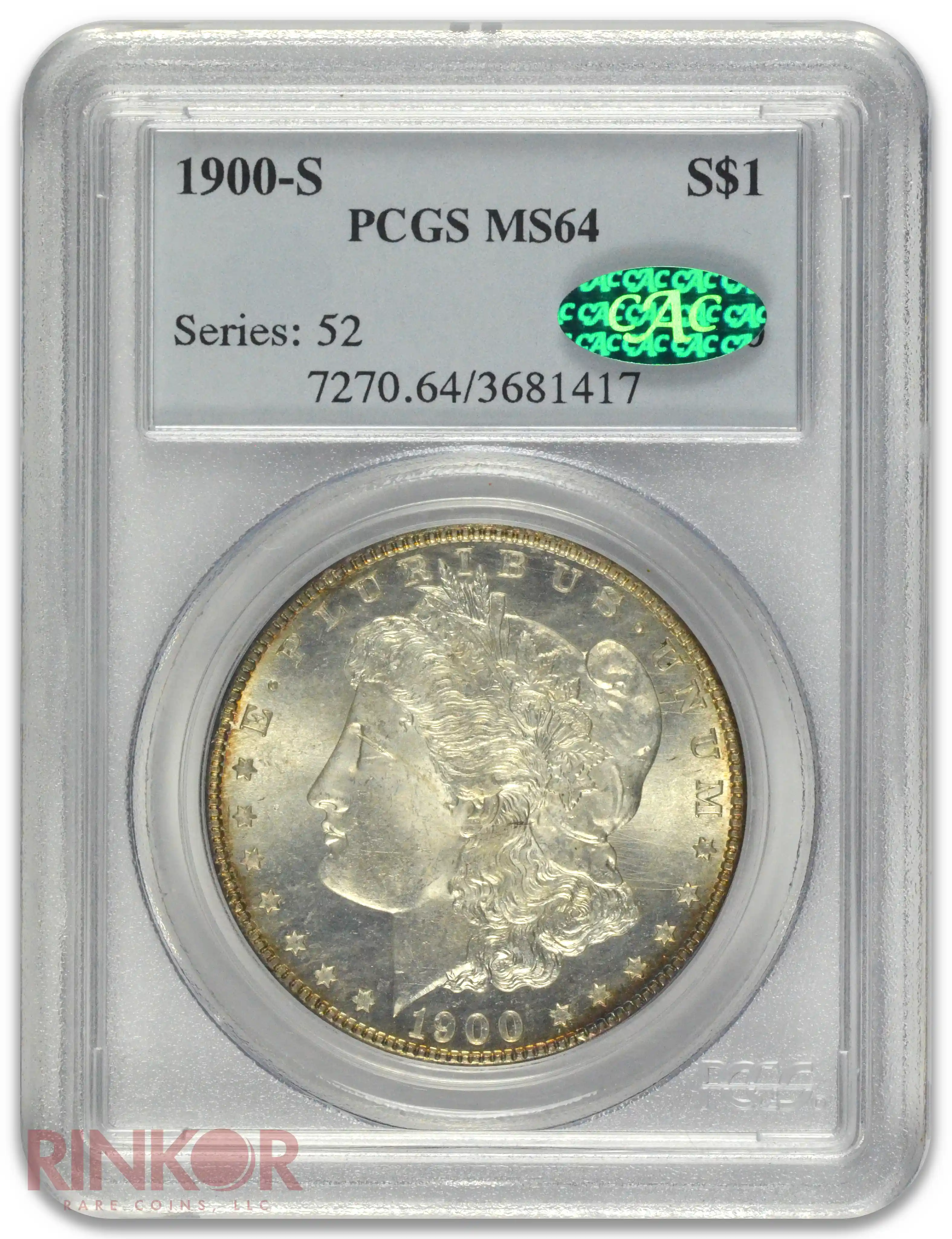 1900-S $1 Morgan Dollar PCGS MS 64 CAC
