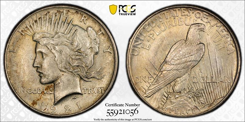 1921 $1 High Relief PCGS MS 64