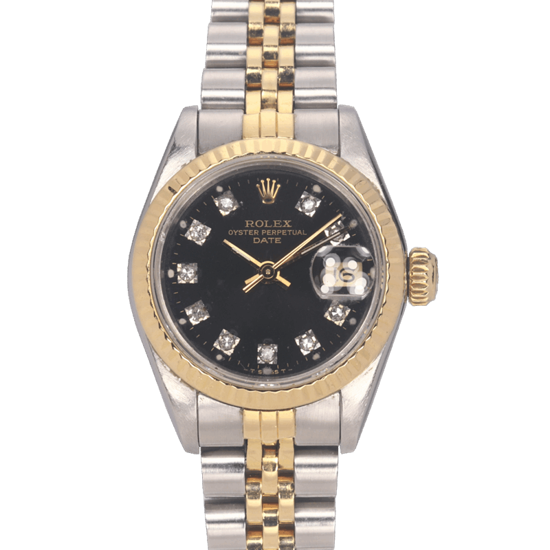 Rolex 26mm Oyster Perpetual DATE AM Diamond Dial Ref/69173 Watch Only  