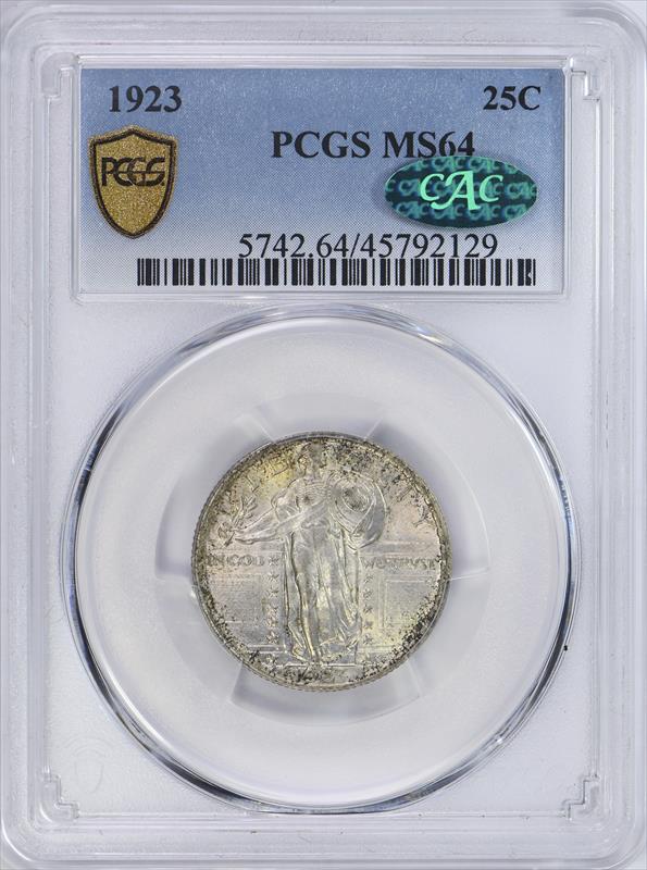 1923 25C PCGS MS 64 CAC