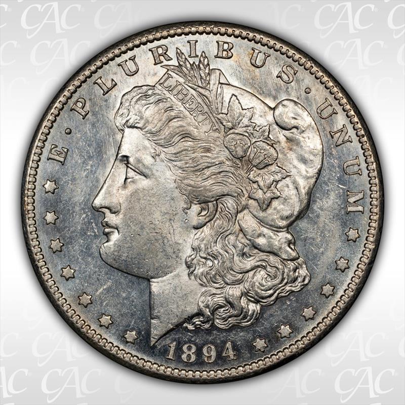 1894-S $1 CACG AU 58 PL
