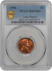 1954 Lincoln PCGS RD 67