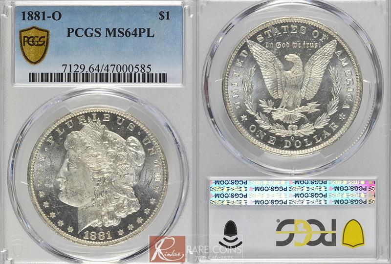 1881-O $1 PCGS MS 64 PL