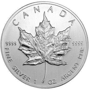 1oz Silver Canadian Maple Leaf -Assorted Dates- 