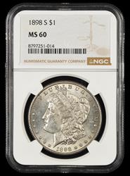 1898 S $1 NGC MS 60