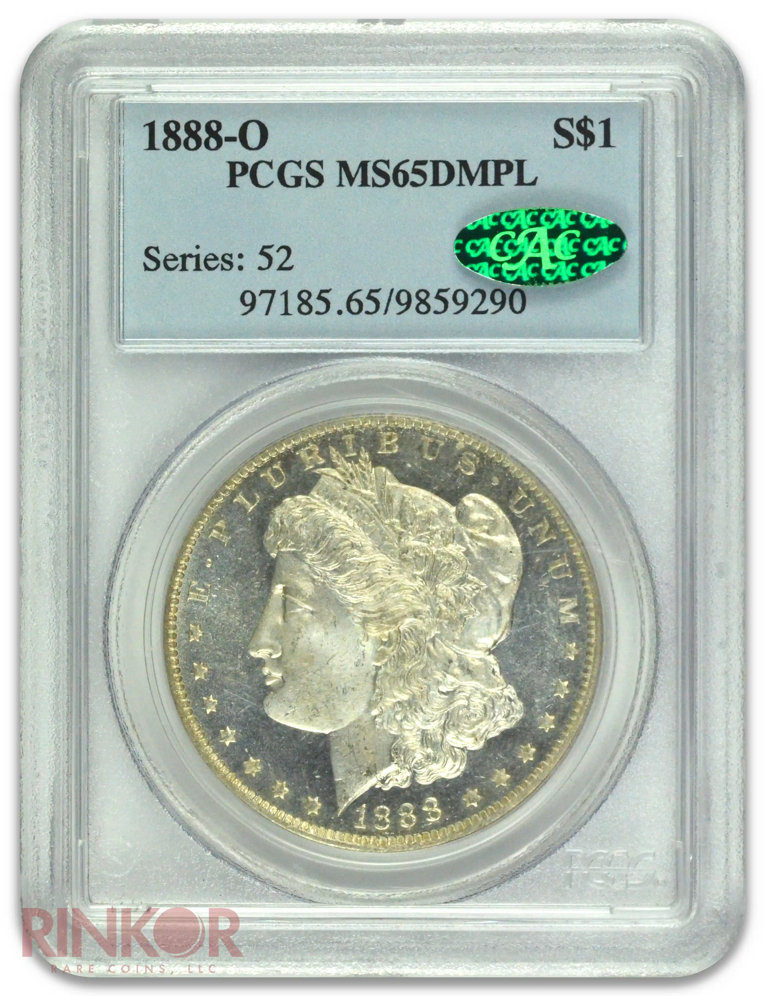1888-O $1 Morgan Dollar PCGS MS 65 DMPL CAC