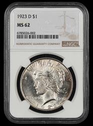 1923 D $1 NGC MS 62