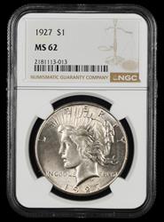 1927 $1 NGC MS 62