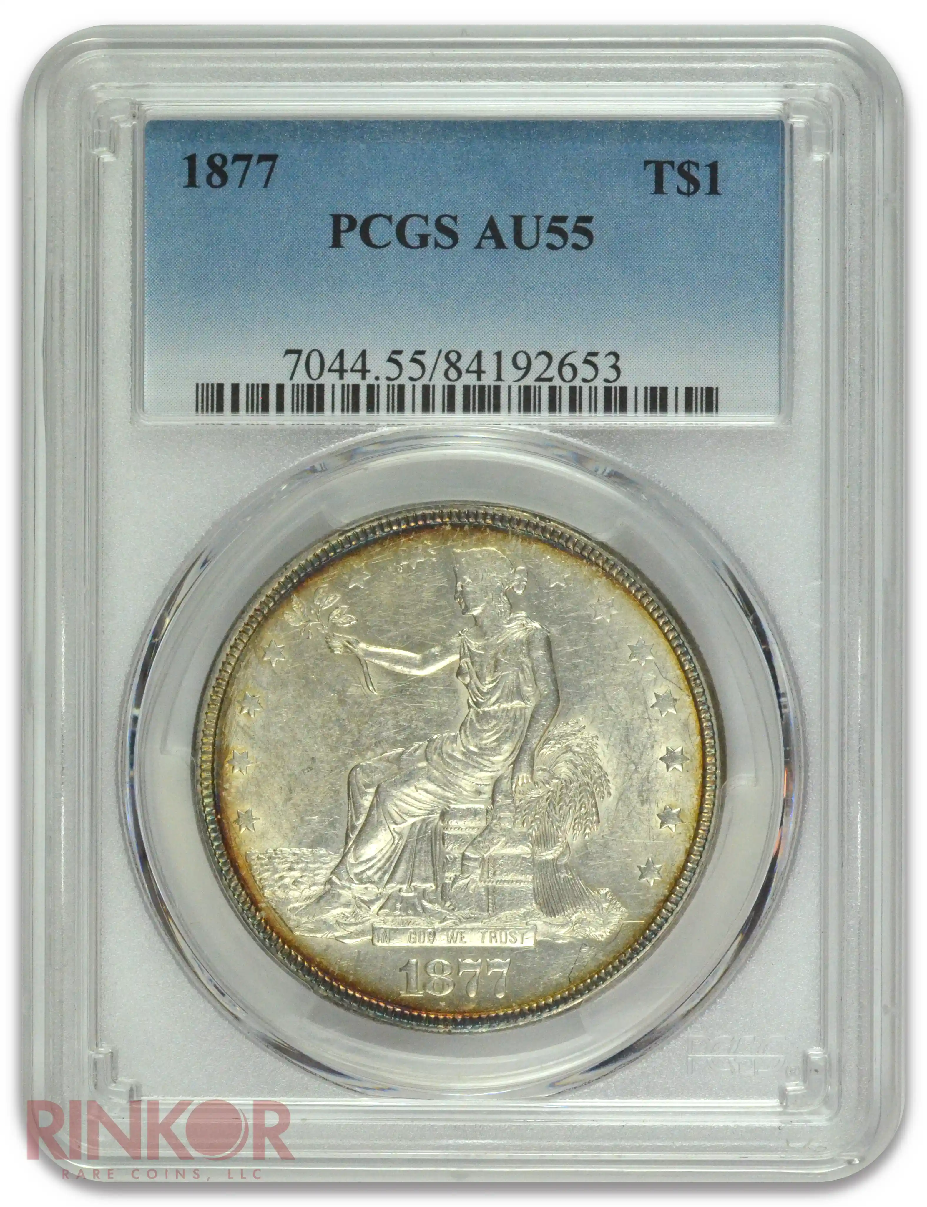 1877 $1 Trade Dollar PCGS AU-55