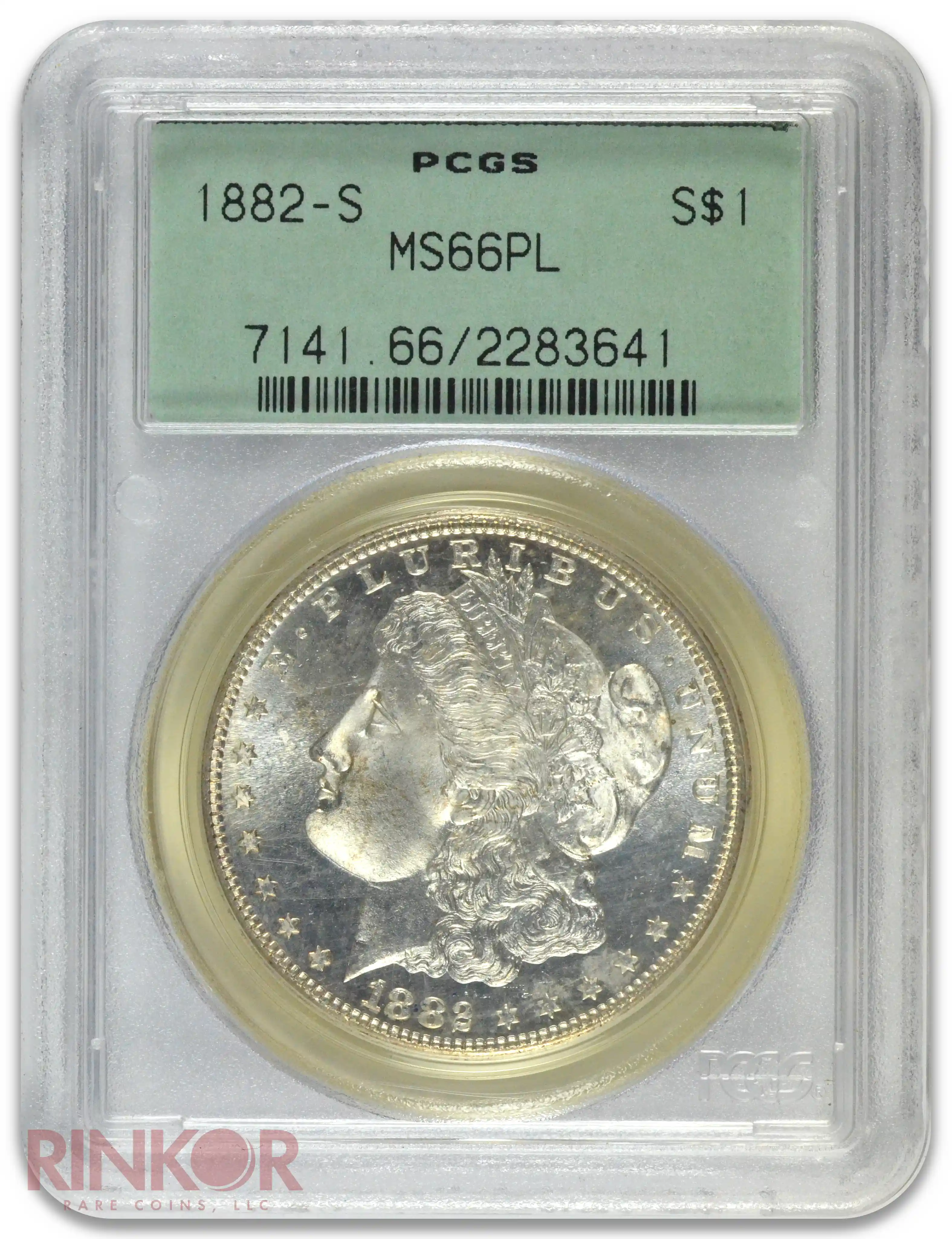 1882-S $1 PCGS MS 66 PL