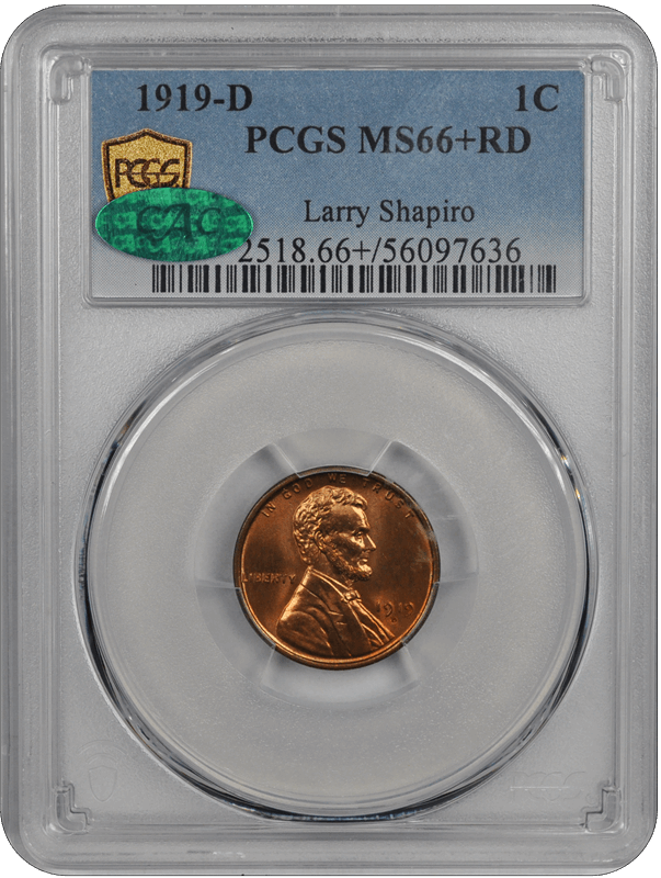 1919-D PCGS 1C CAC MS  66+ 