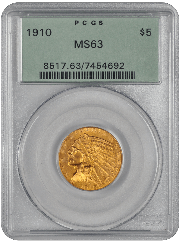 1910 Indian Head PCGS MS 63