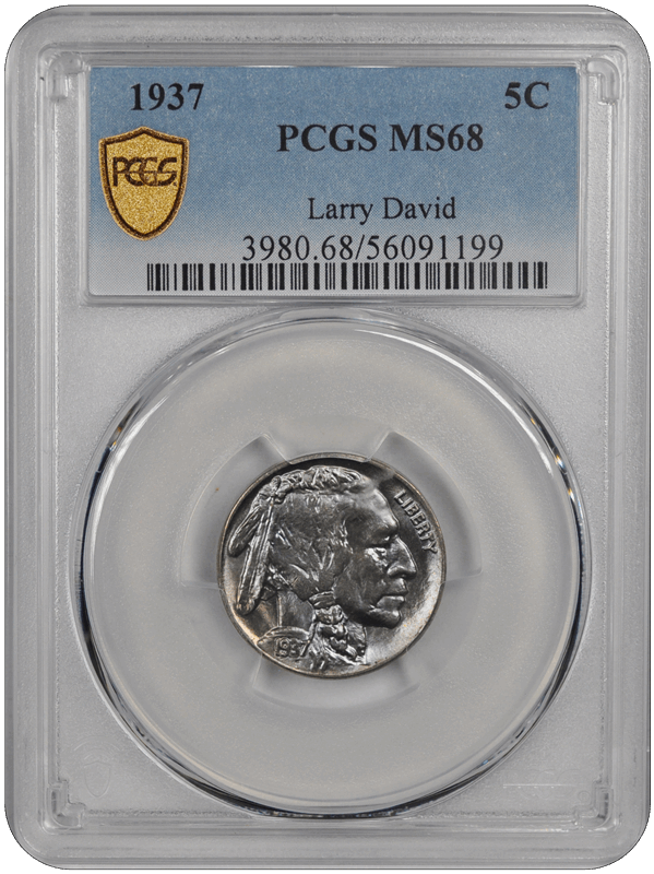 1937 Buffalo PCGS 5c MS 68
