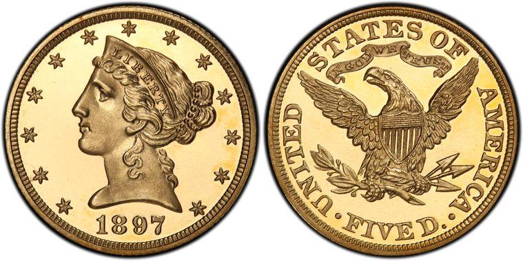 1897 Liberty Head PCGS PR66+ DCAM CAC 