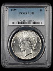 1927 $1 PCGS AU58 AU58