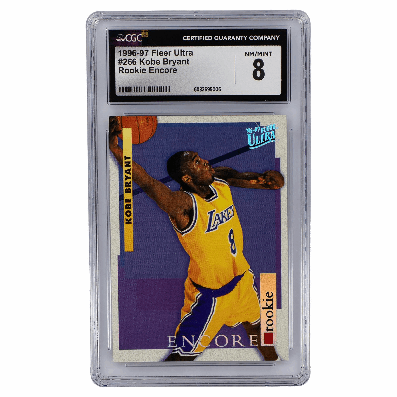1996-97 Fleer Ultra Kobe Bryant Rookie Encore #266 CGC NM/Mint 8 