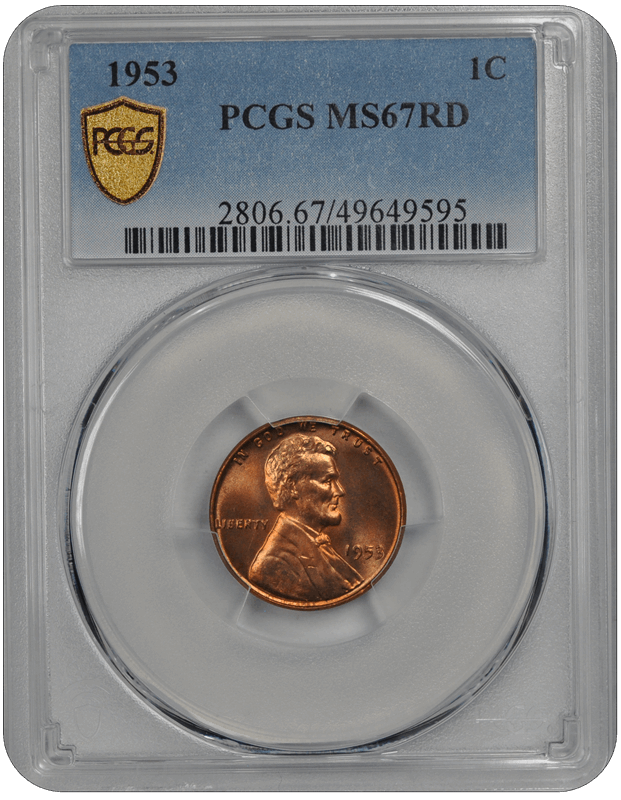 1953 Lincoln PCGS RD 67