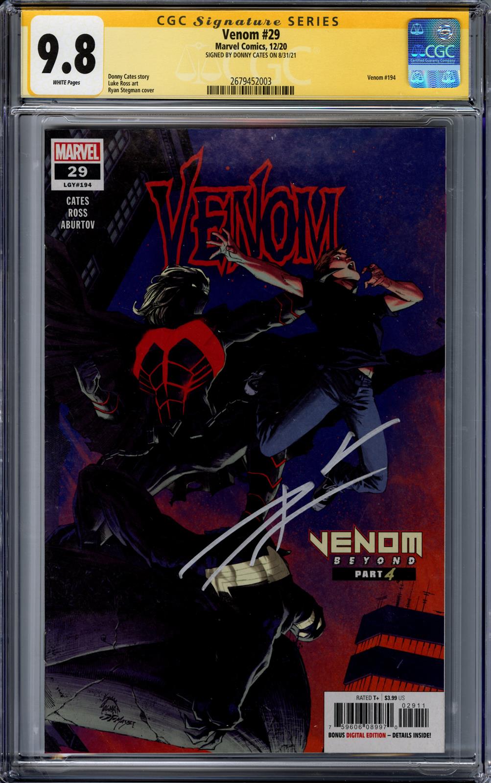 Venom #29 Marvel Comics 12/20 Signed by Donny Cates CGC 9.8