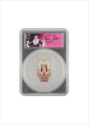 2023 Ric Flair Pink Robe Chibi 2oz Silver $5 Autographed Label 