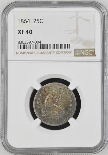 1864 Seated Liberty NO MOTTO NGC XF 40