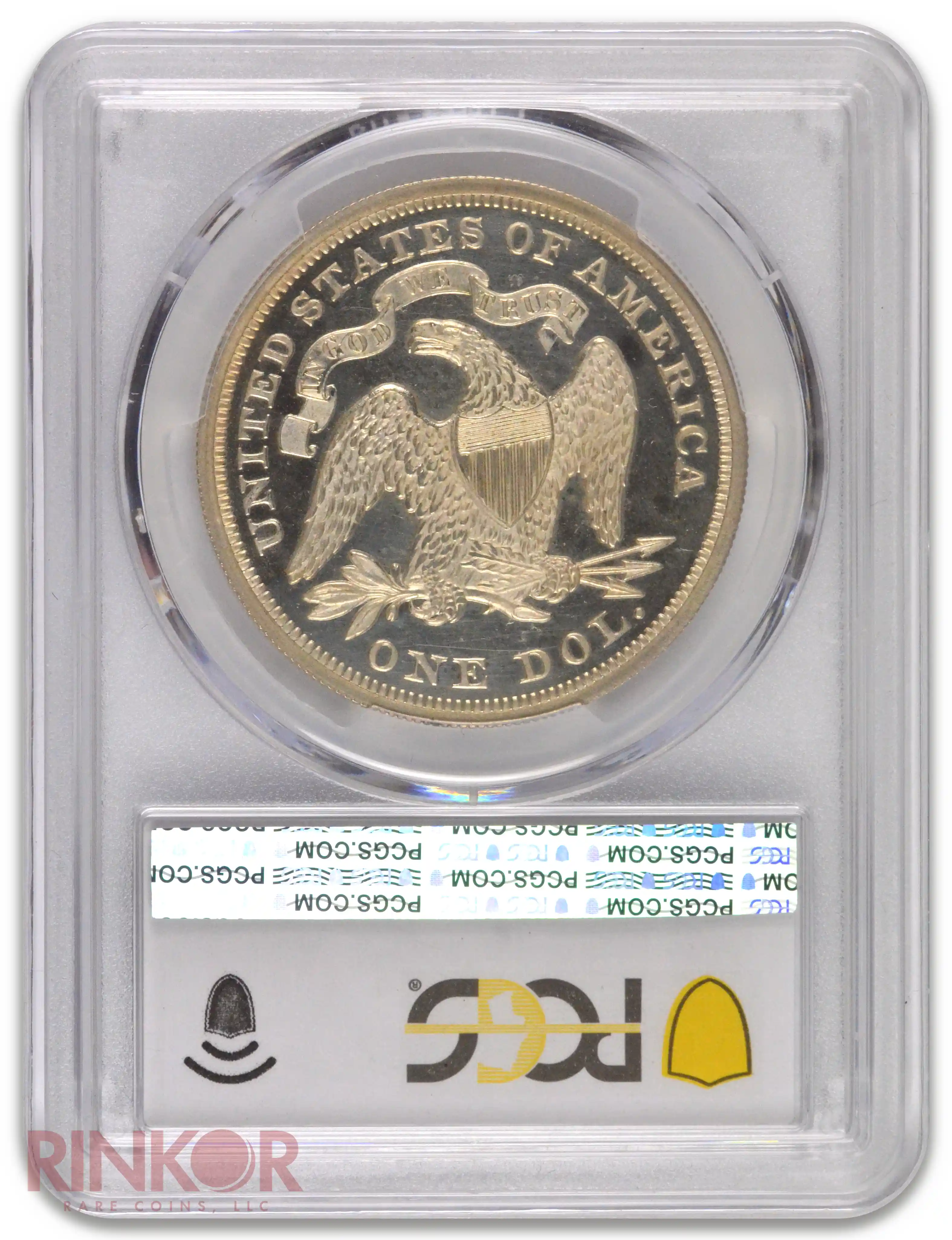 1870 $1 Seated Dollar PCGS PR 65 DCAM