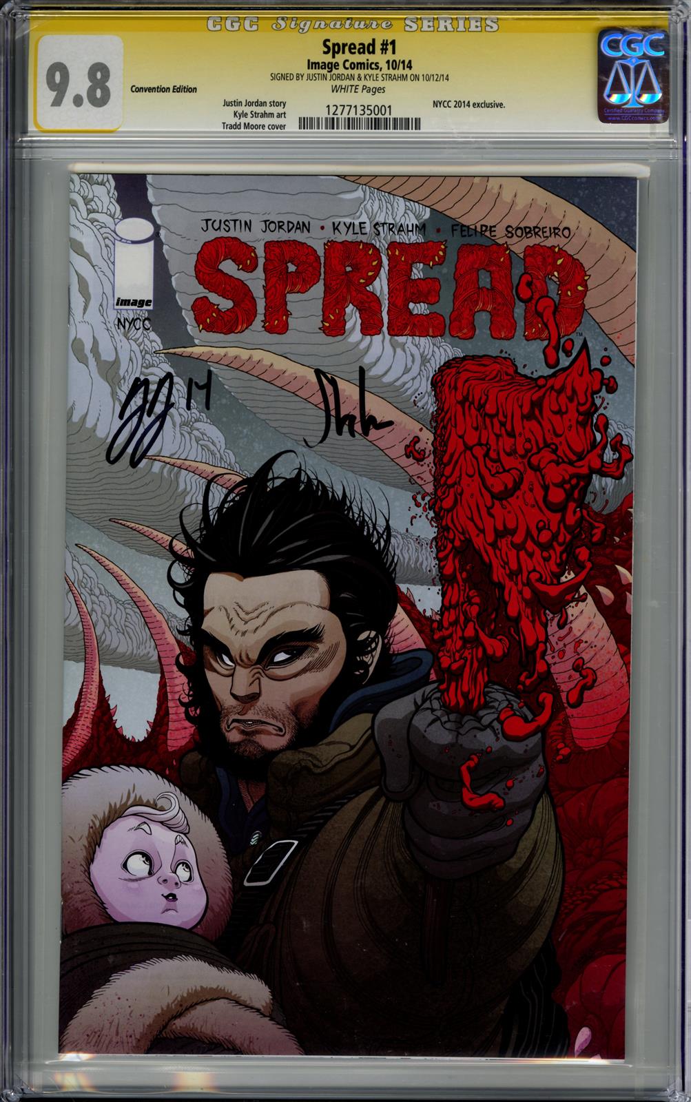 Spread #1 CGC Signature Series 9.8 (Image, 2014) Signed by Justin Jordan & Kyle Strahm 