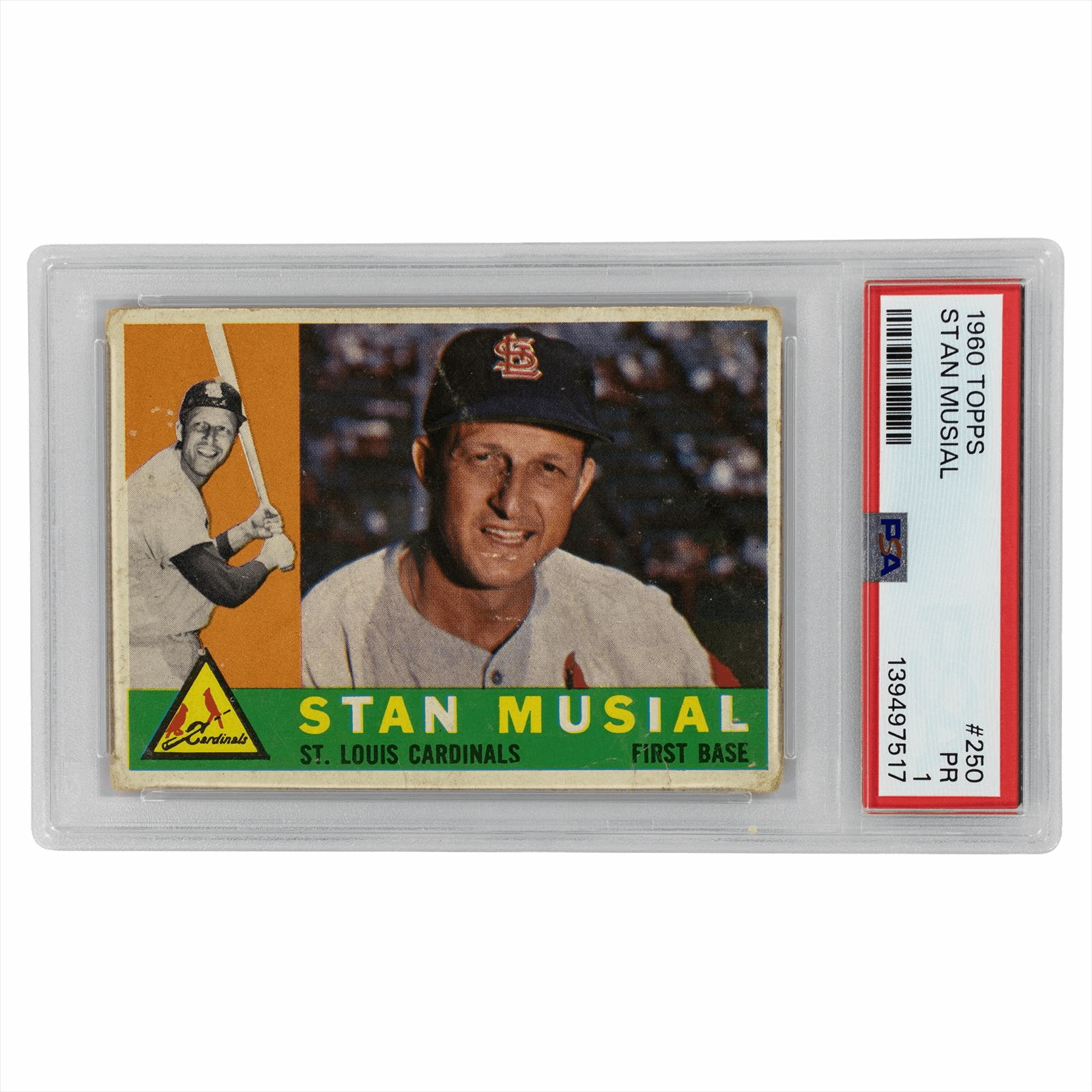1960 Topps Stan Musial #250 PSA PR 1 Cert #139497517