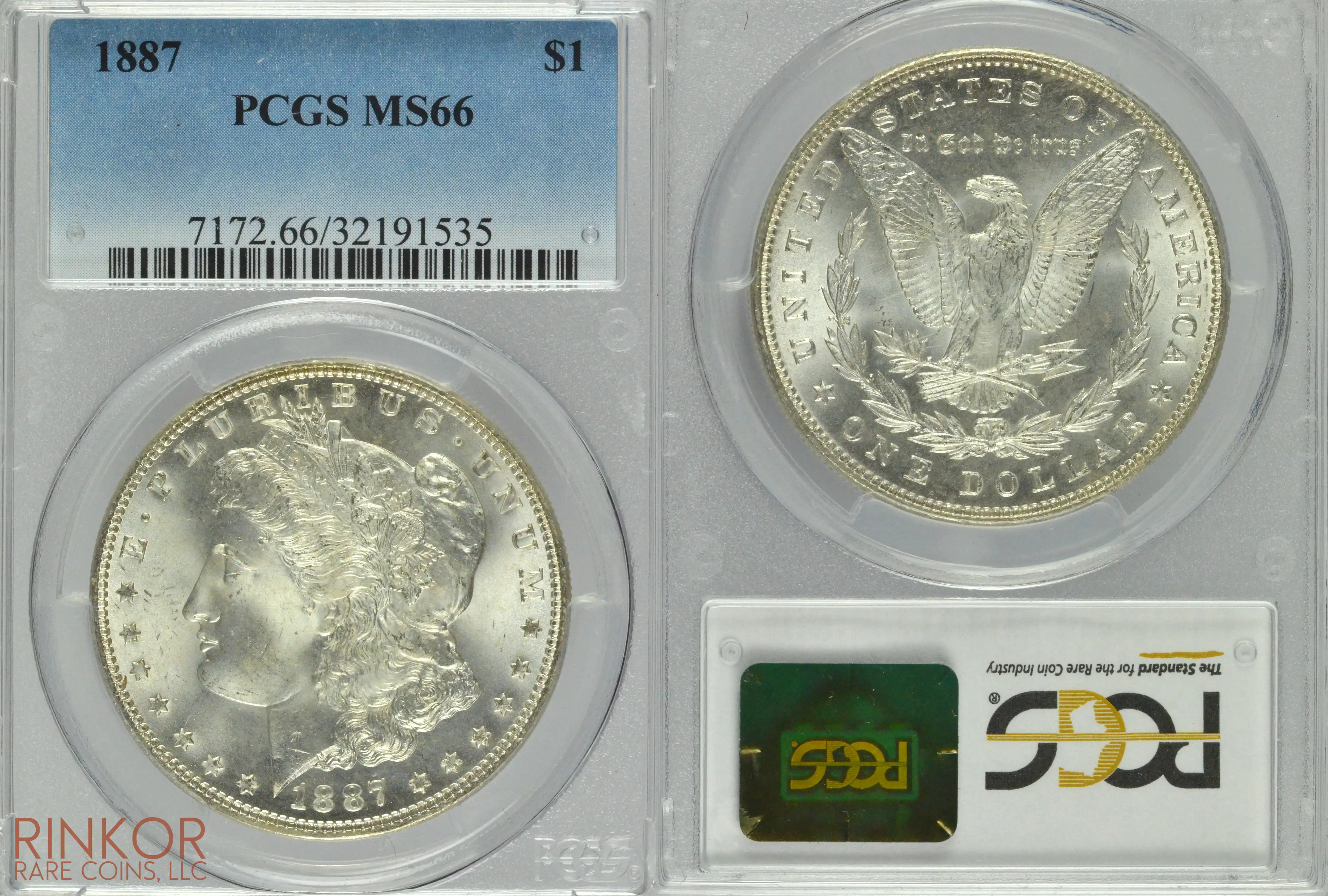 1887 $1 PCGS MS 66