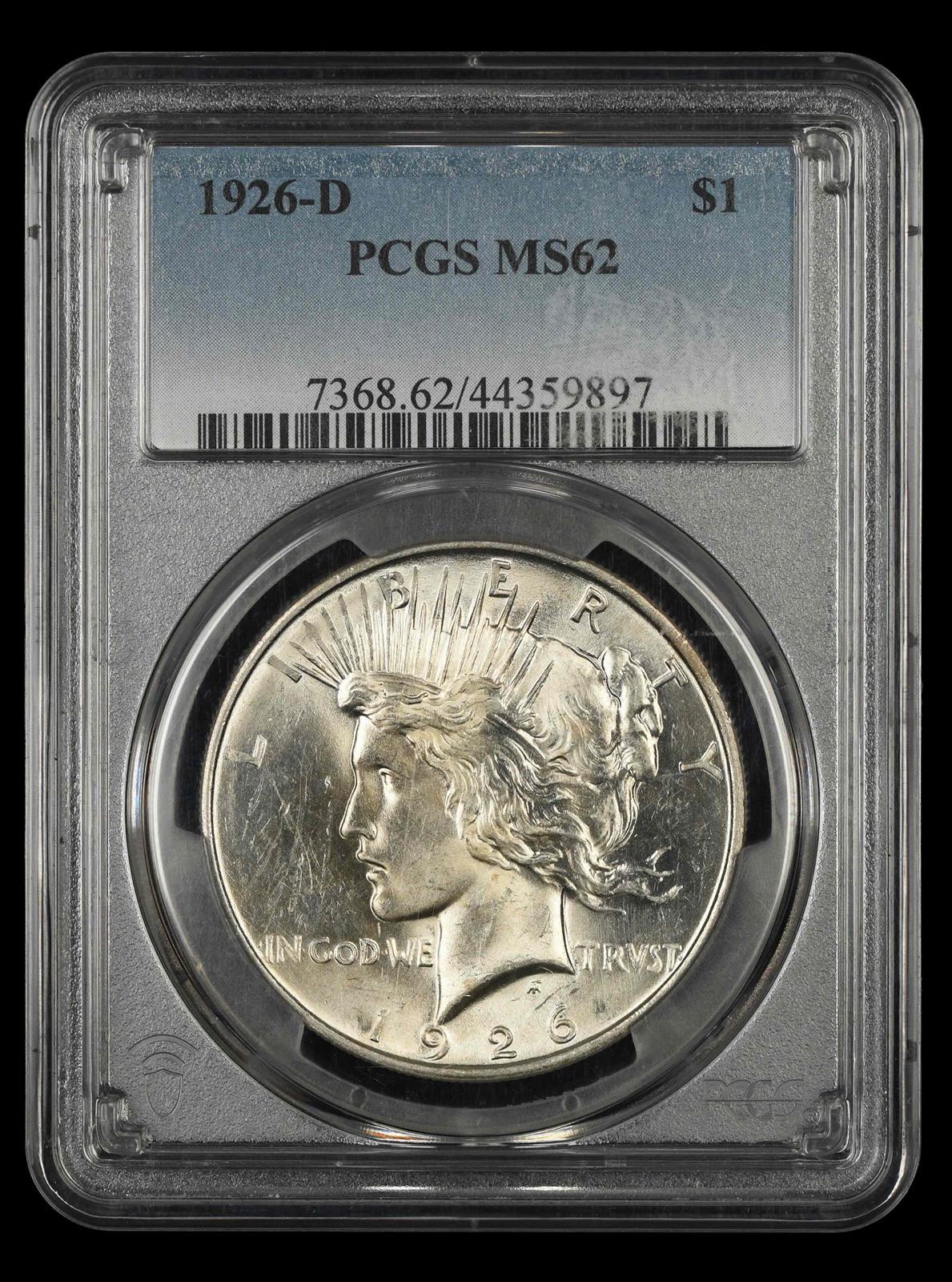 1926-D $1 PCGS MS 62