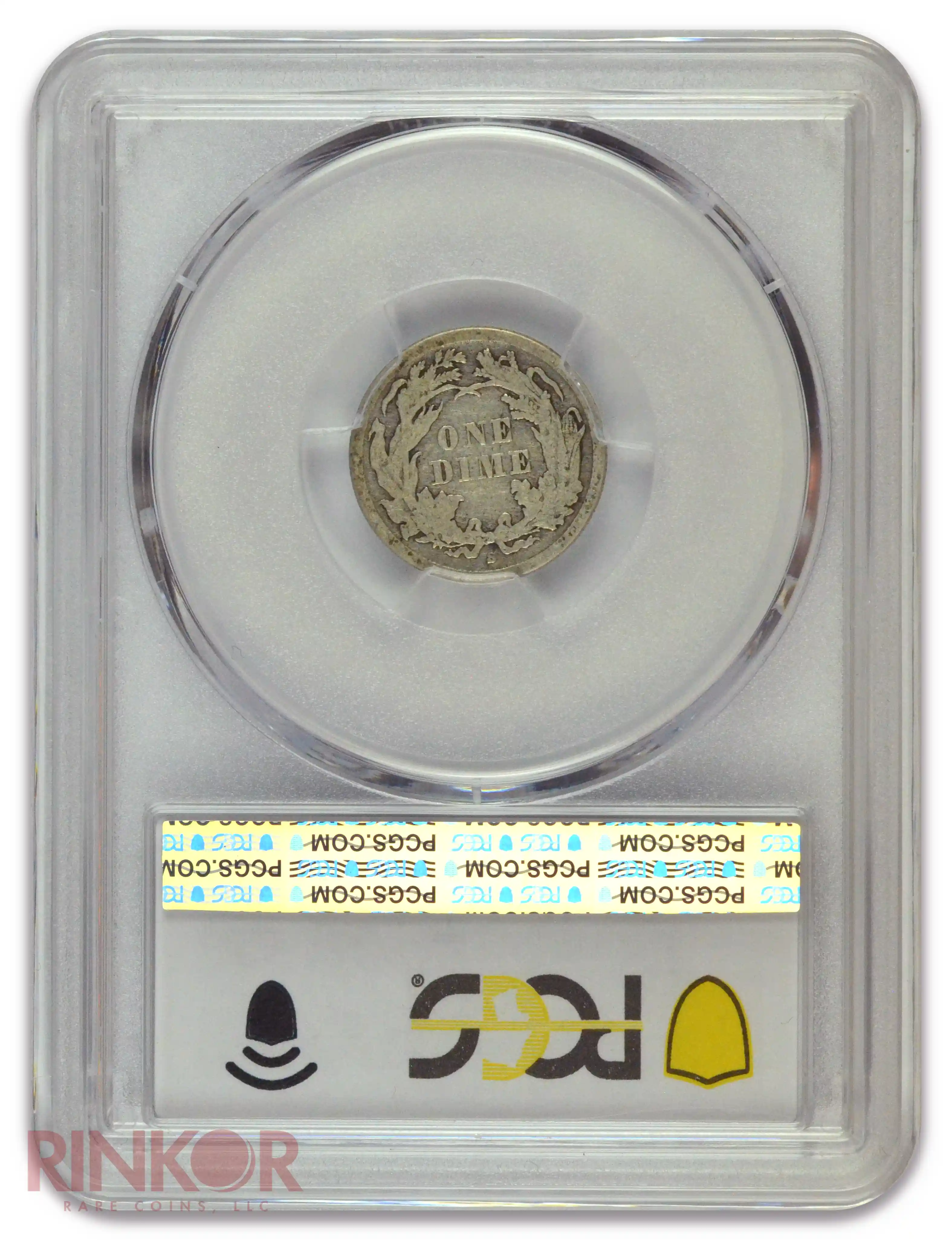 1861-S Seated Dime PCGS F-12