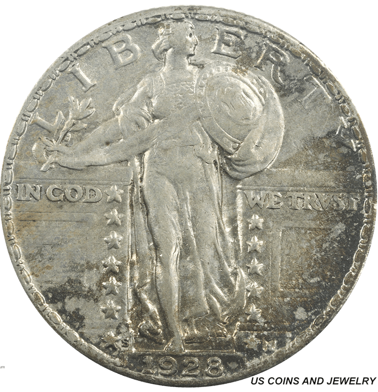 1928-S Standing Liberty Quarter 25C  About Uncirculated AU