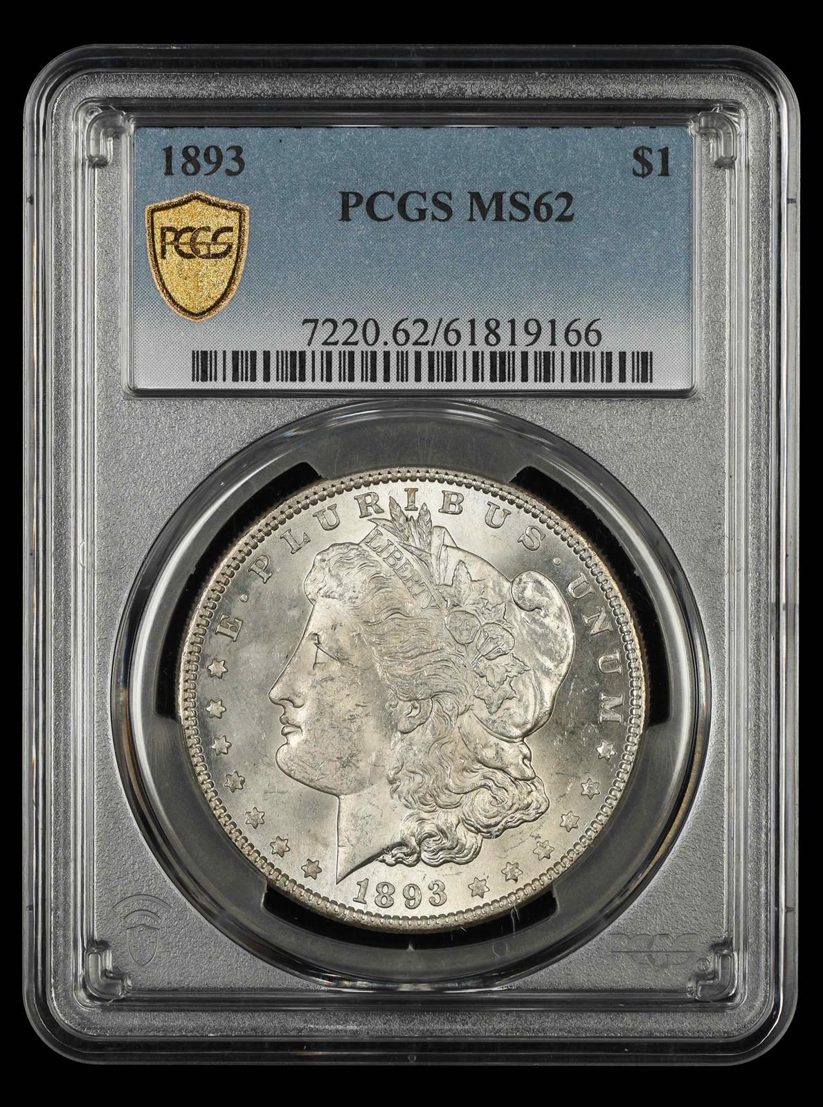 1893 $1 PCGS MS 62