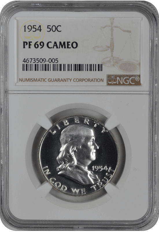 1954 Franklin Half Dollar NGC (99) PF 69